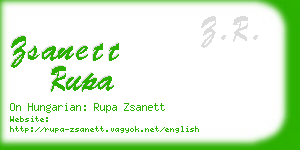 zsanett rupa business card